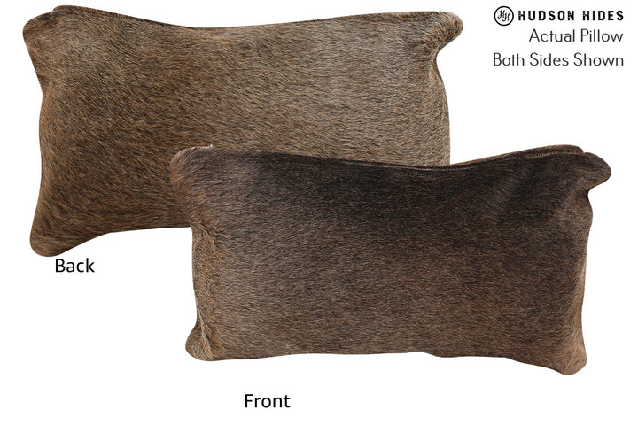 Grey with Beige 12"x22" Brazilian Cowhide Pillow #72171 by Hudson Hides