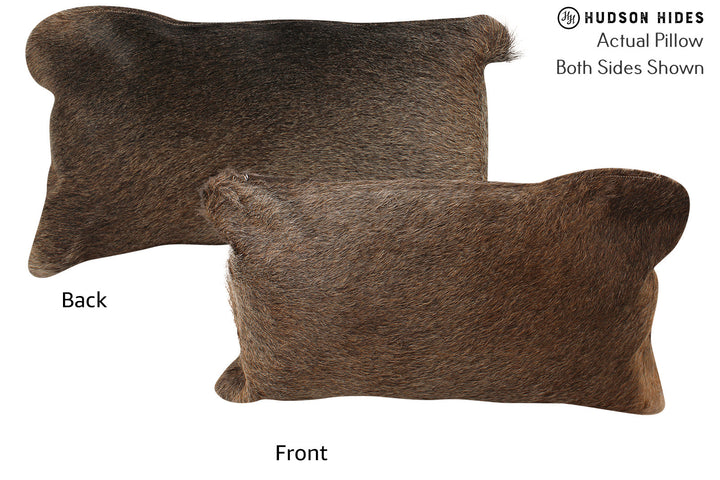 Grey with Beige 12"x22" Brazilian Cowhide Pillow #72172 by Hudson Hides