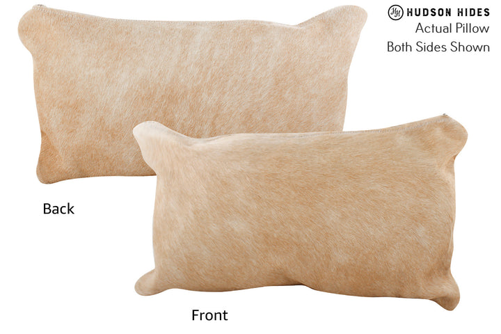 Beige 12"x22" Brazilian Cowhide Pillow #72390 by Hudson Hides