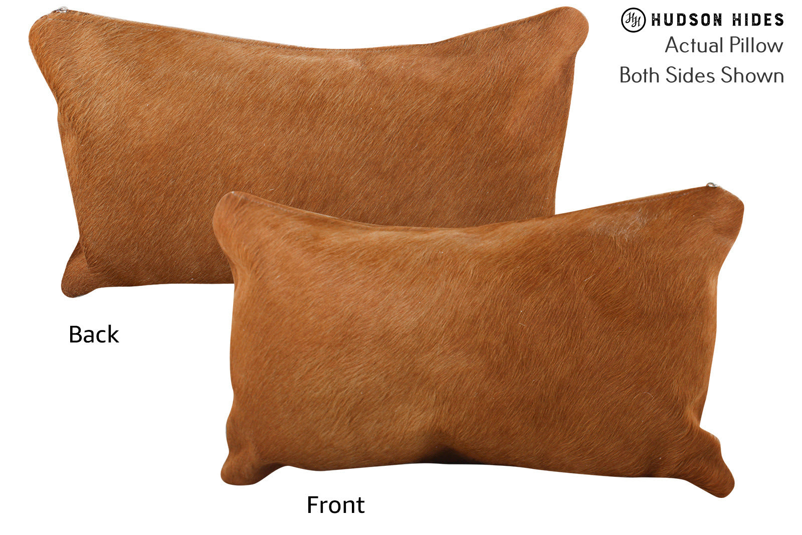 Solid Brown Cowhide Pillow #72423