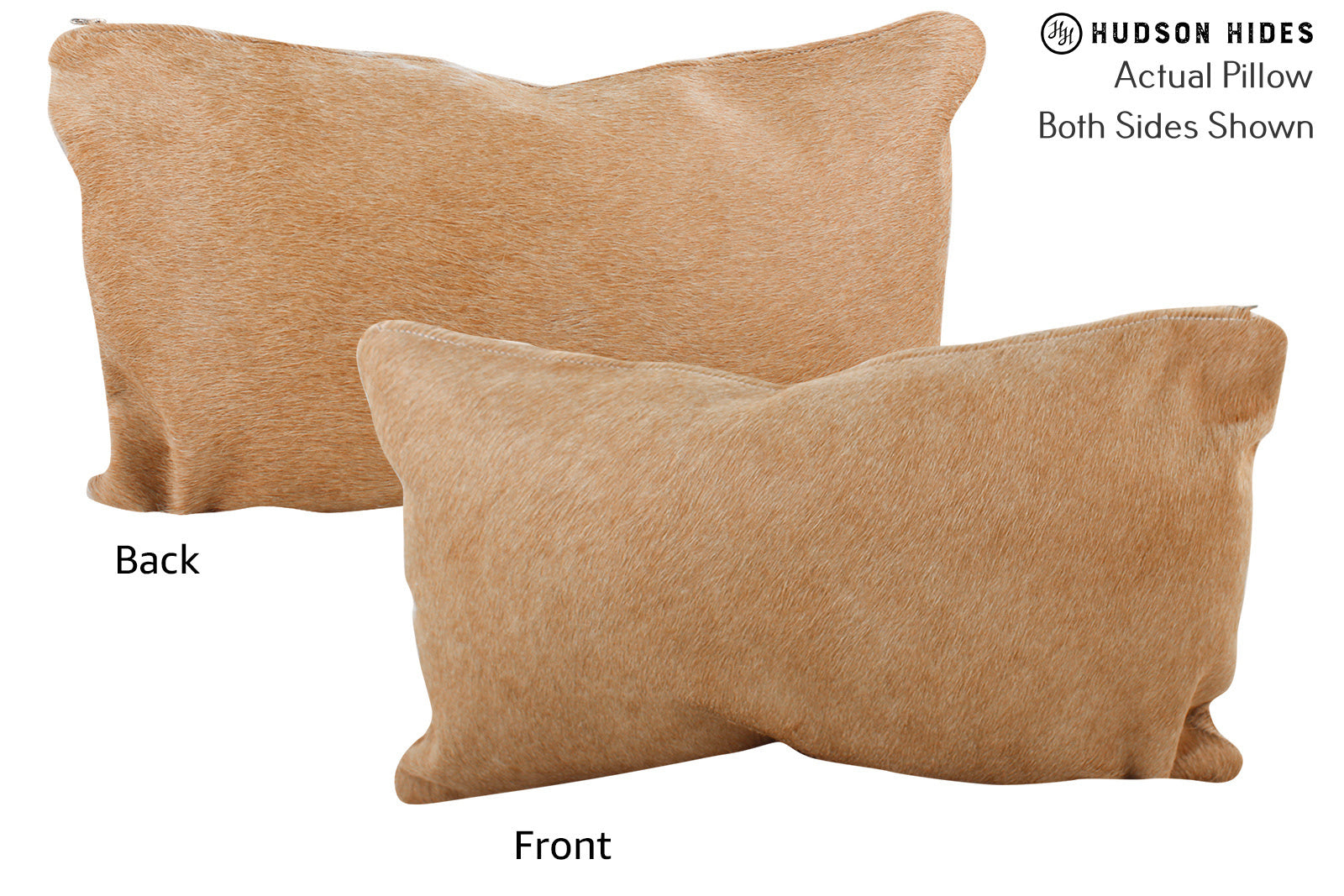 Solid Brown Cowhide Pillow #72424