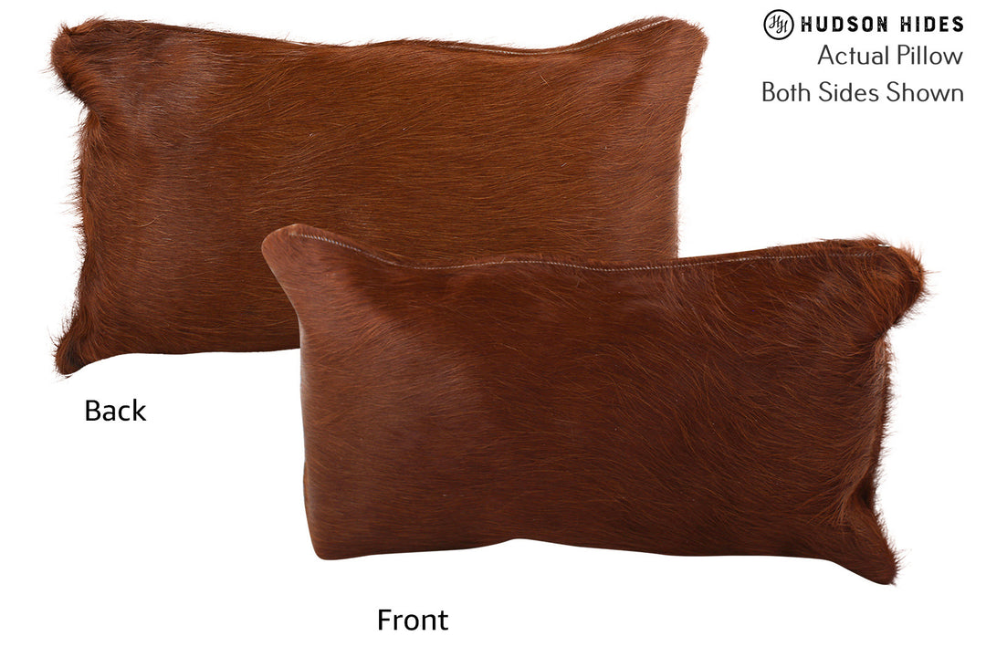 Solid Brown Pillow 12"x22"#72445 by Hudson Hides