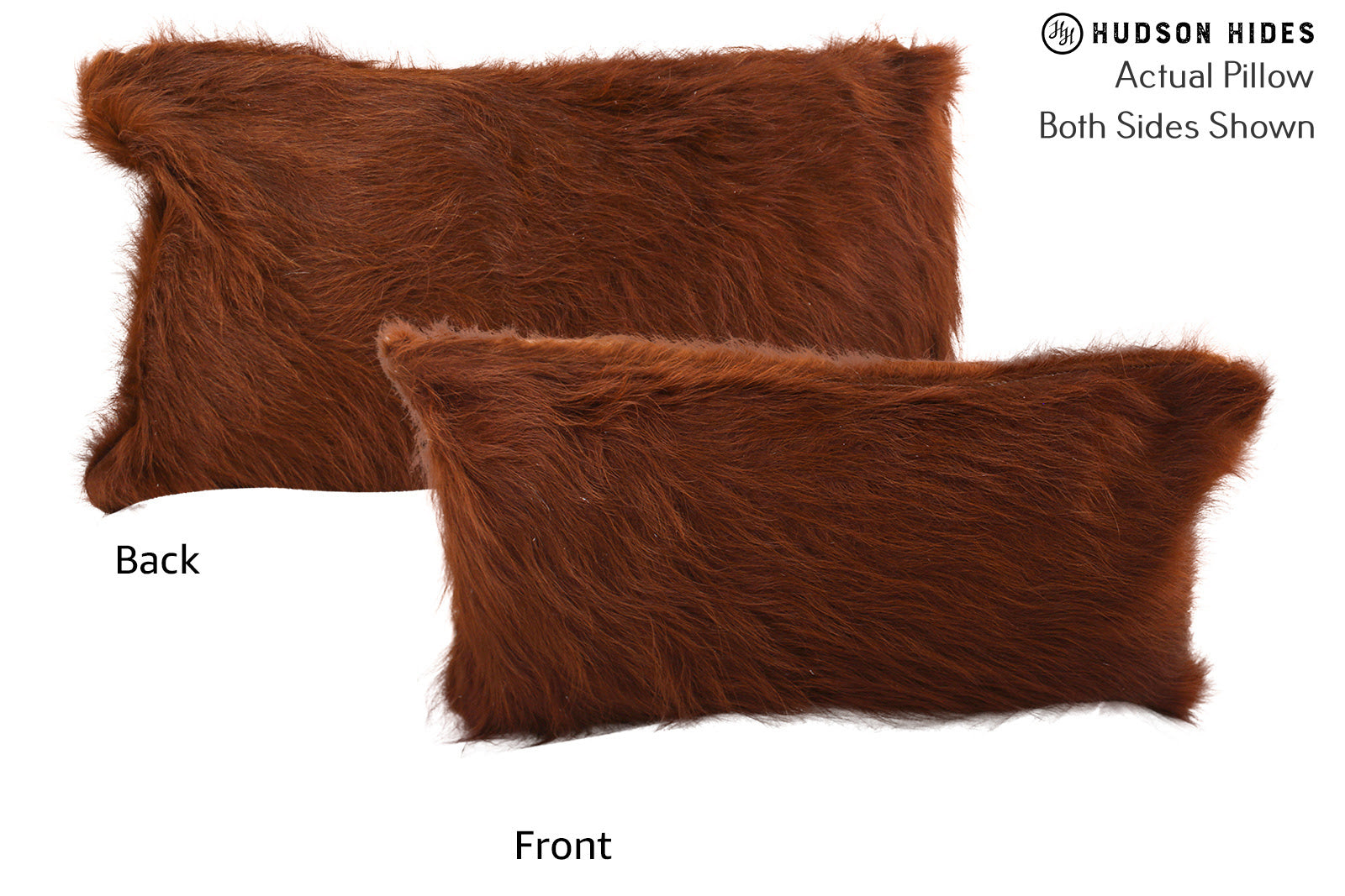 Solid Brown Cowhide Pillow #72469