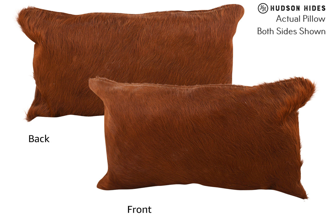 Solid Brown Pillow 12"x22"#72471 by Hudson Hides