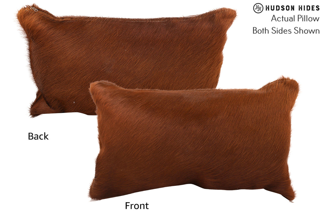 Solid Brown Pillow 12"x22"#72474 by Hudson Hides