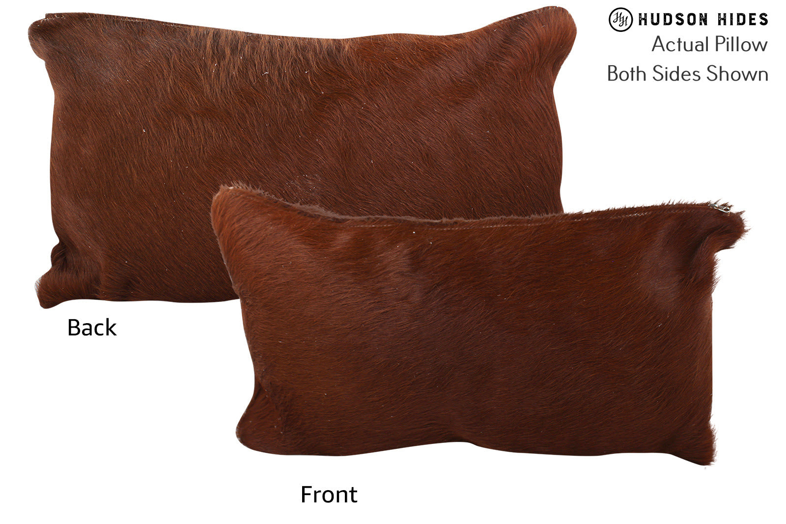Solid Brown Cowhide Pillow #72475