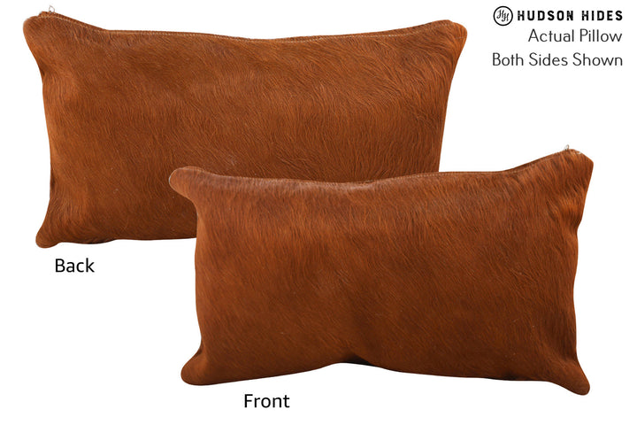 Solid Brown 12"x22" Brazilian Cowhide Pillow #72477 by Hudson Hides