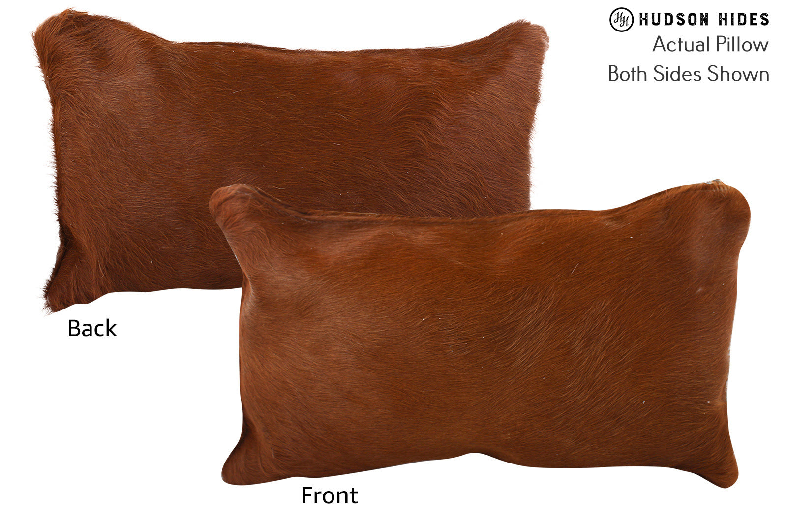 Solid Brown Cowhide Pillow #72478