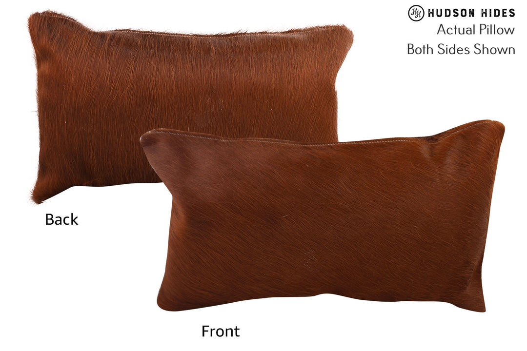 Solid Brown Pillow 12"x22"#72486 by Hudson Hides