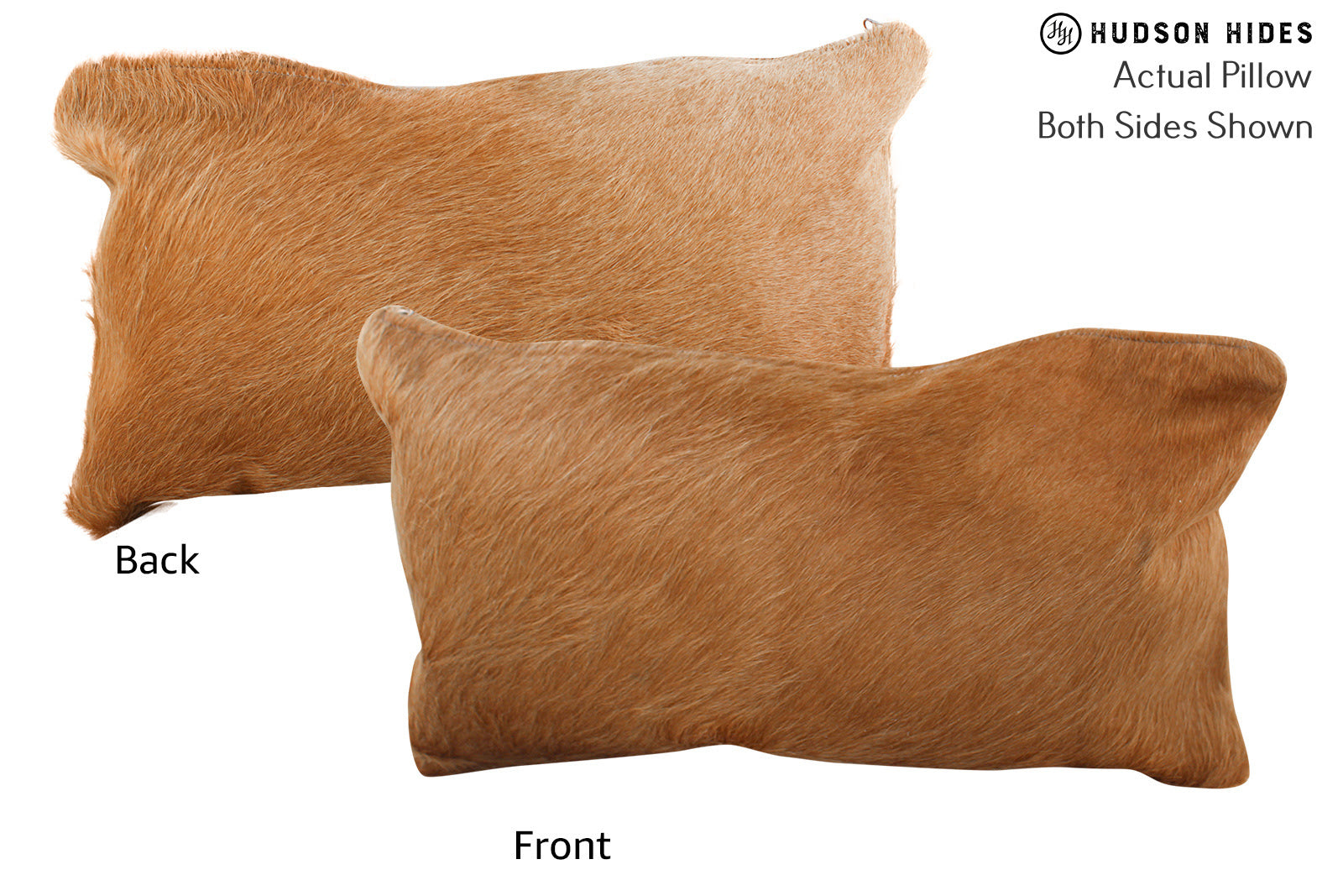 Solid Brown Cowhide Pillow #72536