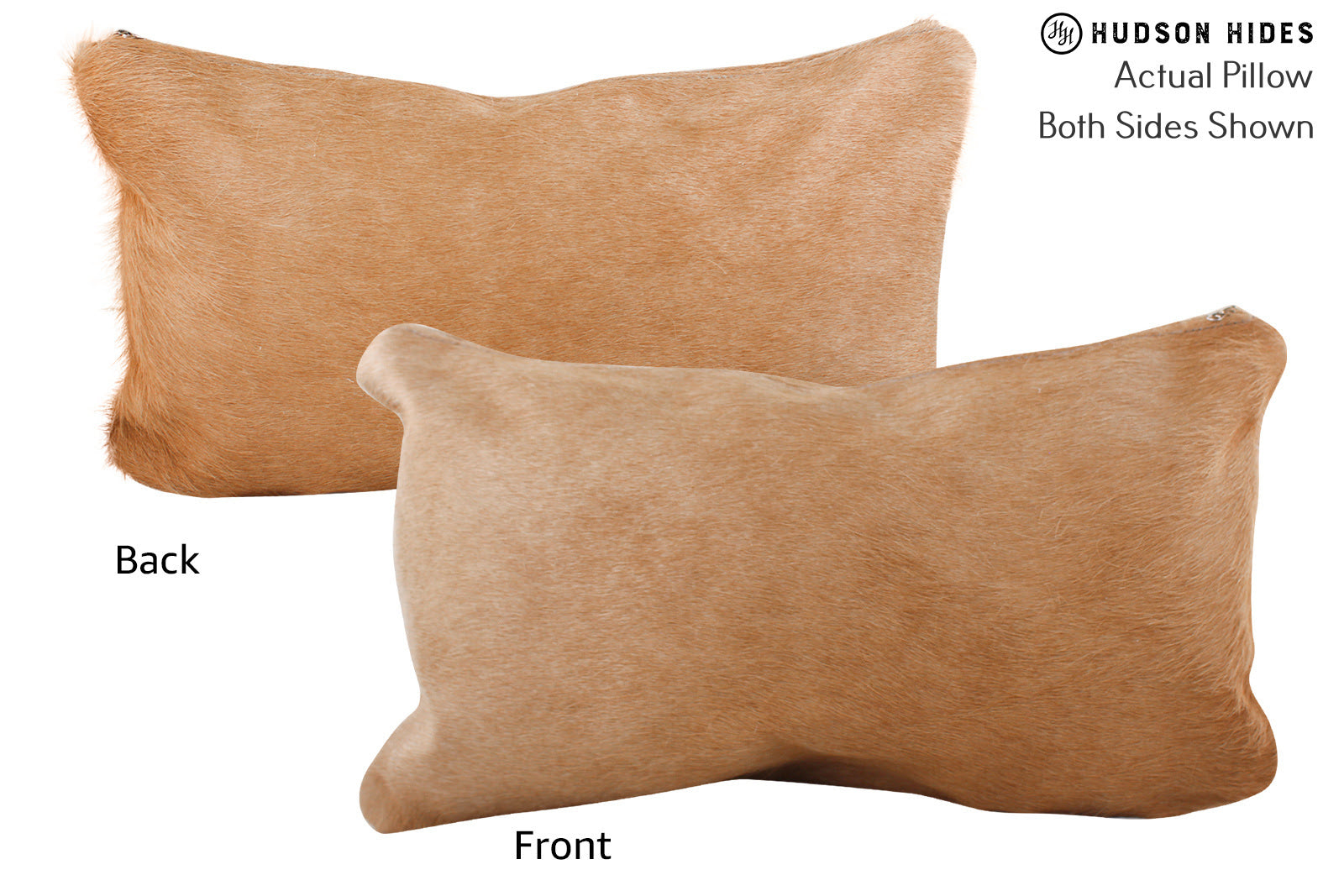 Solid Brown Cowhide Pillow #72552