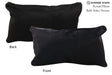 Solid Black 12"x22" Brazilian Cowhide Pillow #72623 by Hudson Hides