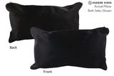 Solid Black 12"x22" Brazilian Cowhide Pillow #72625 by Hudson Hides