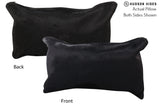 Solid Black 12"x22" Brazilian Cowhide Pillow #72631 by Hudson Hides