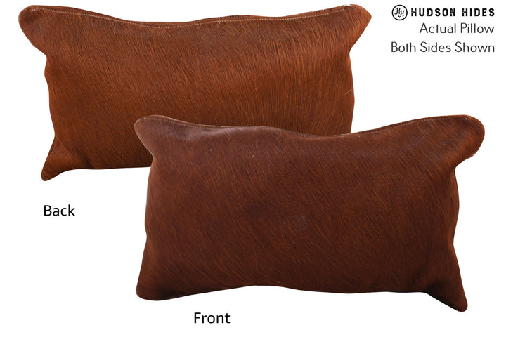 Solid Brown 12"x22" Brazilian Cowhide Pillow #72676 by Hudson Hides