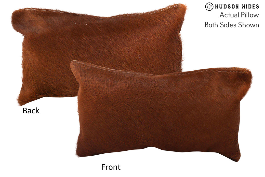 Solid Brown Pillow 12"x22"#72677 by Hudson Hides