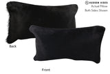 Solid Black 12"x22" Brazilian Cowhide Pillow #72735 by Hudson Hides