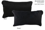 Solid Black 12"x22" Brazilian Cowhide Pillow #72736 by Hudson Hides