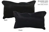 Solid Black 12"x22" Brazilian Cowhide Pillow #72737 by Hudson Hides