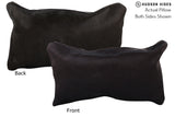 Solid Black 12"x22" Brazilian Cowhide Pillow #72739 by Hudson Hides