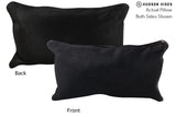 Solid Black 12"x22" Brazilian Cowhide Pillow #72740 by Hudson Hides
