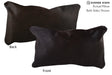 Solid Black 12"x22" Brazilian Cowhide Pillow #72741 by Hudson Hides