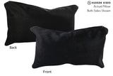 Solid Black 12"x22" Brazilian Cowhide Pillow #72746 by Hudson Hides