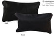Solid Black 12"x22" Brazilian Cowhide Pillow #72752 by Hudson Hides