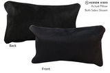 Solid Black 12"x22" Brazilian Cowhide Pillow #72752 by Hudson Hides