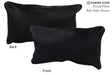 Solid Black 12"x22" Brazilian Cowhide Pillow #72753 by Hudson Hides
