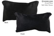 Solid Black 12"x22" Brazilian Cowhide Pillow #72754 by Hudson Hides