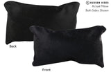Solid Black 12"x22" Brazilian Cowhide Pillow #72754 by Hudson Hides