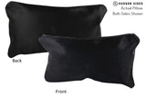 Solid Black 12"x22" Brazilian Cowhide Pillow #72755 by Hudson Hides