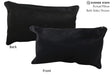 Solid Black 12"x22" Brazilian Cowhide Pillow #72756 by Hudson Hides