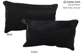 Solid Black 12"x22" Brazilian Cowhide Pillow #72756 by Hudson Hides