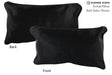 Solid Black 12"x22" Brazilian Cowhide Pillow #72757 by Hudson Hides