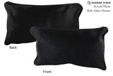 Solid Black 12"x22" Brazilian Cowhide Pillow #72757 by Hudson Hides