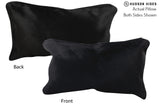 Solid Black 12"x22" Brazilian Cowhide Pillow #72758 by Hudson Hides