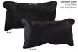 Solid Black 12"x22" Brazilian Cowhide Pillow #72759 by Hudson Hides