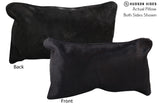 Solid Black 12"x22" Brazilian Cowhide Pillow #72759 by Hudson Hides