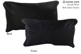 Solid Black 12"x22" Brazilian Cowhide Pillow #72771 by Hudson Hides