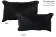 Solid Black 12"x22" Brazilian Cowhide Pillow #72800 by Hudson Hides