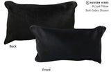 Solid Black 12"x22" Brazilian Cowhide Pillow #72800 by Hudson Hides