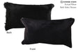 Solid Black 12"x22" Brazilian Cowhide Pillow #72801 by Hudson Hides