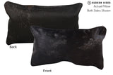 Solid Black 12"x22" Brazilian Cowhide Pillow #72810 by Hudson Hides