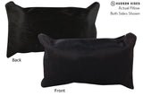 Solid Black 12"x22" Brazilian Cowhide Pillow #72811 by Hudson Hides
