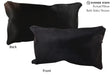Solid Black 12"x22" Brazilian Cowhide Pillow #72819 by Hudson Hides