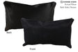 Solid Black 12"x22" Brazilian Cowhide Pillow #72822 by Hudson Hides
