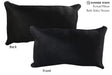 Solid Black 12"x22" Brazilian Cowhide Pillow #72838 by Hudson Hides
