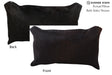 Solid Black 12"x22" Brazilian Cowhide Pillow #72839 by Hudson Hides